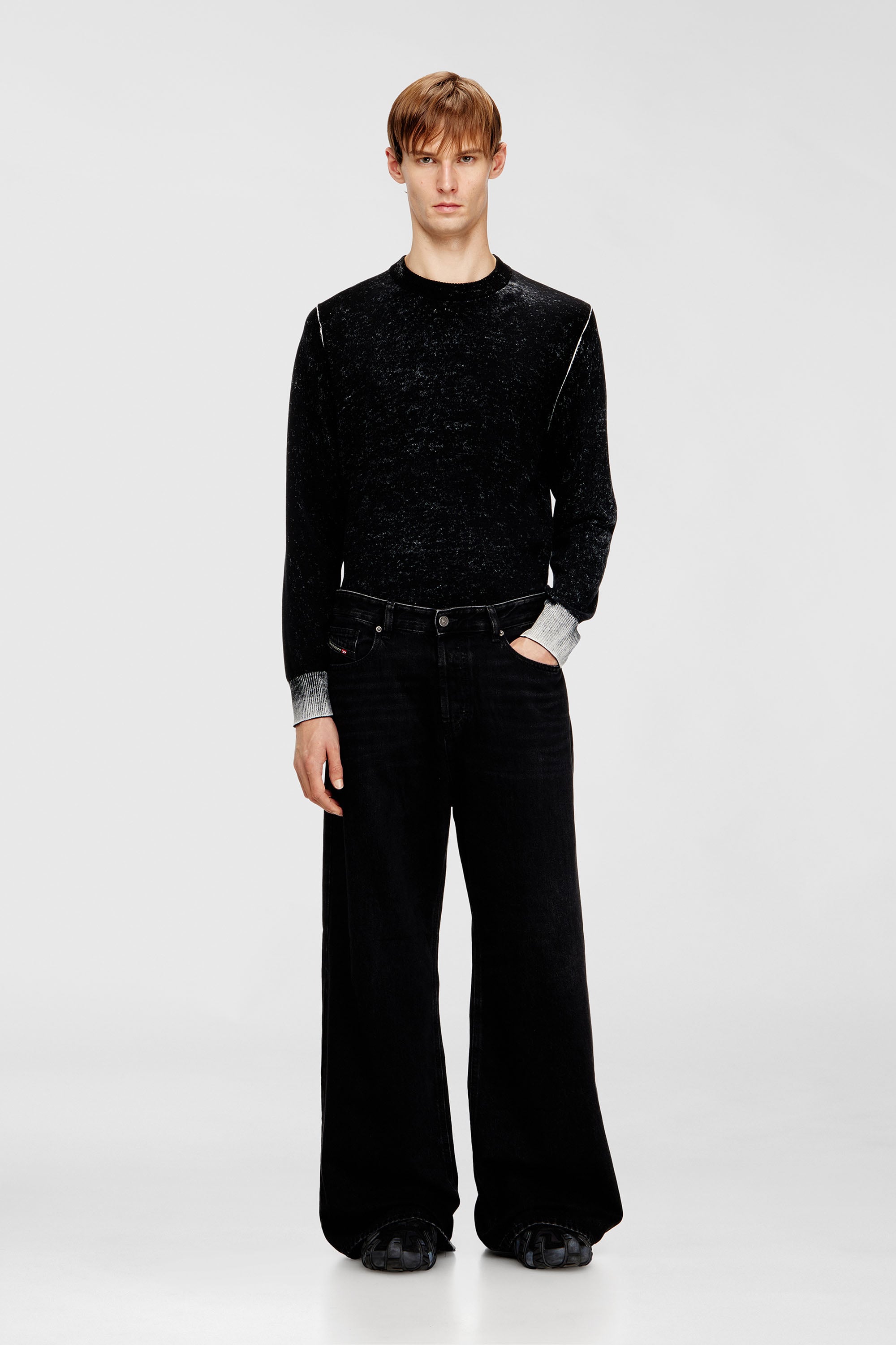 Diesel - Unisex's Relaxed Jeans 1996 D-Sire 09P09, Black/Dark grey - 2