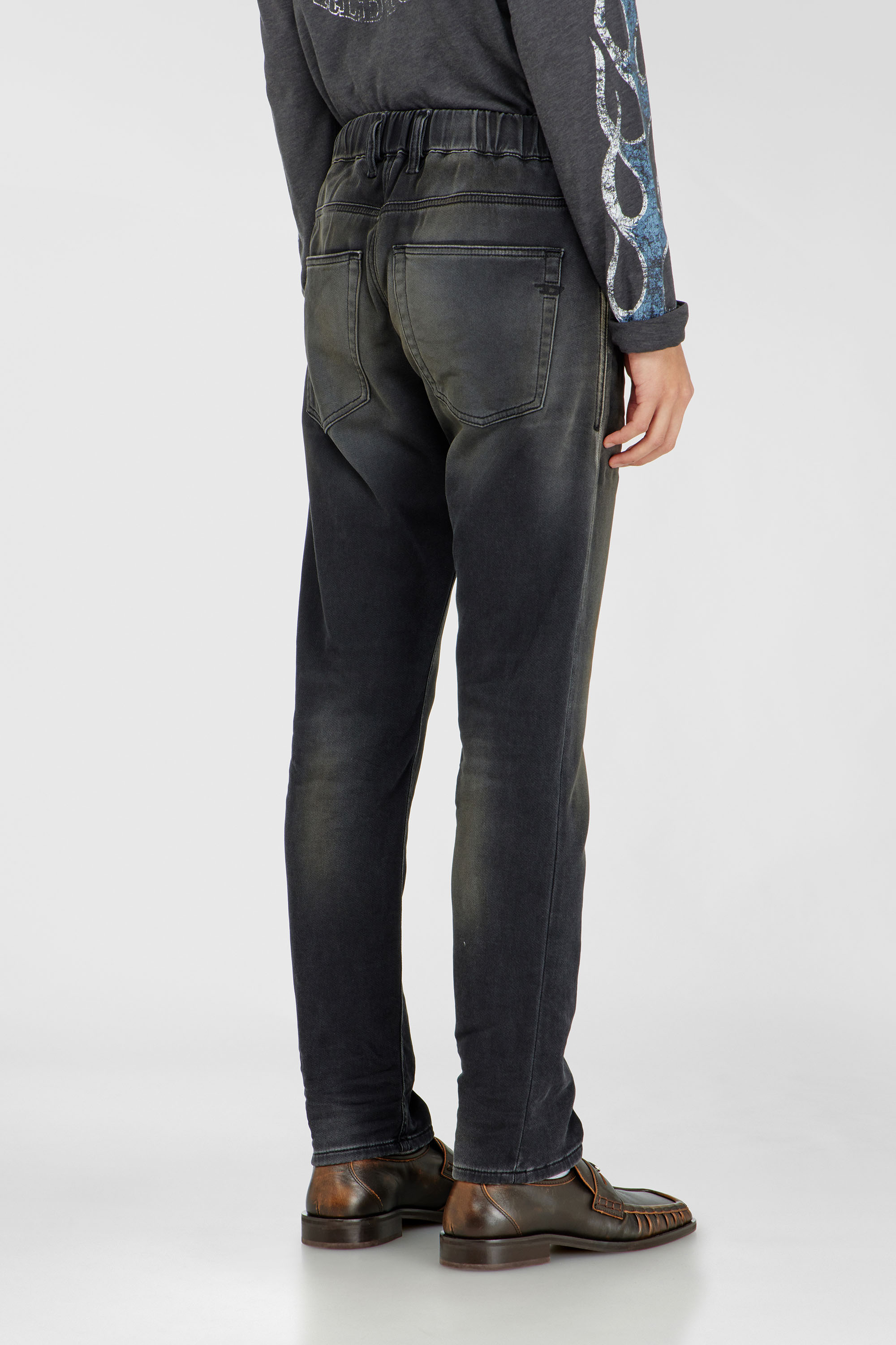 Diesel - Man's Regular 2032 D-Krooley-BW Joggjeans&reg; 068ZQ, Black/Dark grey - 3